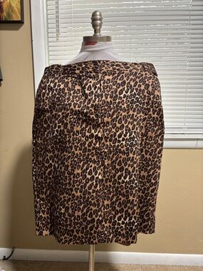 East 5th Leopard Print Skirt in Brown and Black
